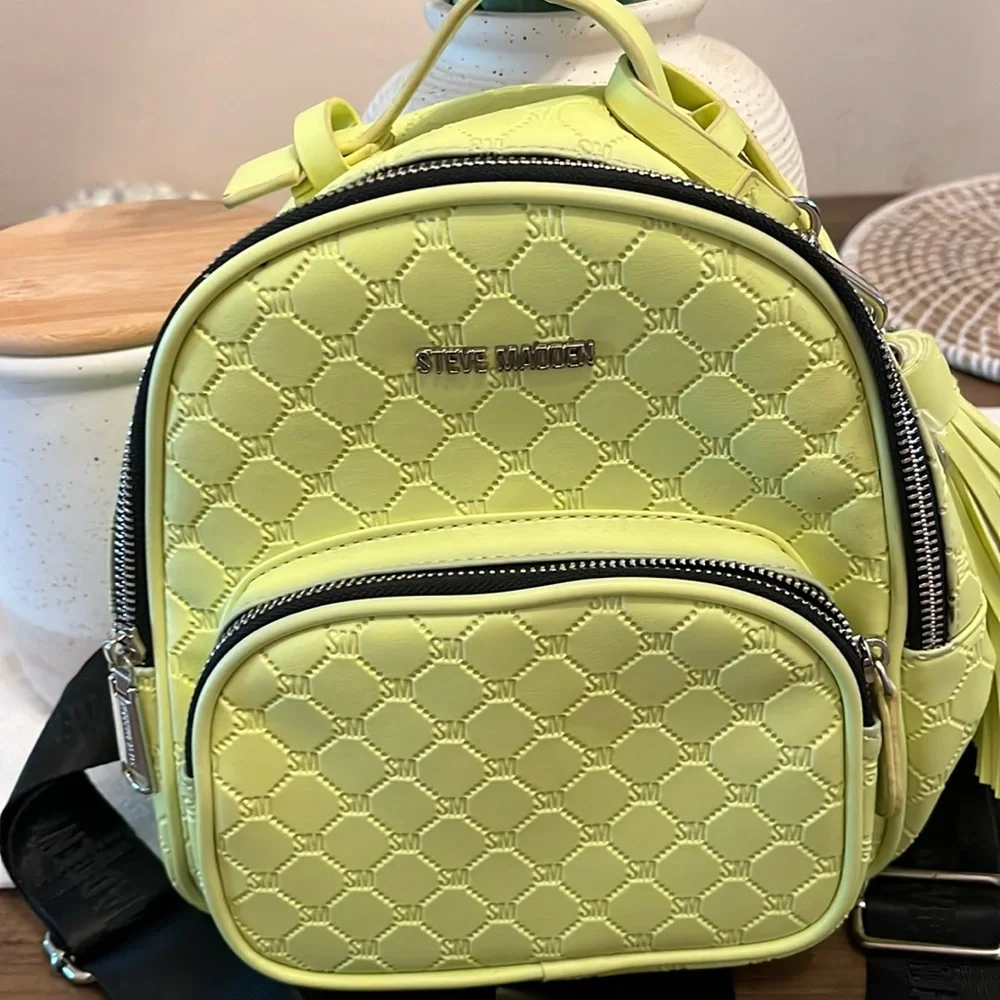 Steve madden neon backpack.